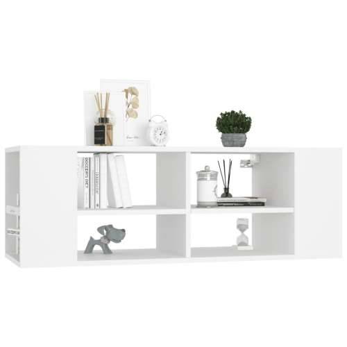 Zidni TV ormarić bijeli 102 x 35 x 35 cm konstruirano drvo - Bijela 1 Cijena