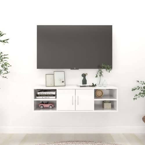 Zidna polica visoki sjaj bijela 102x30x29 cm konstruirano drvo - Visoko sjajno bijela 1 Cijena