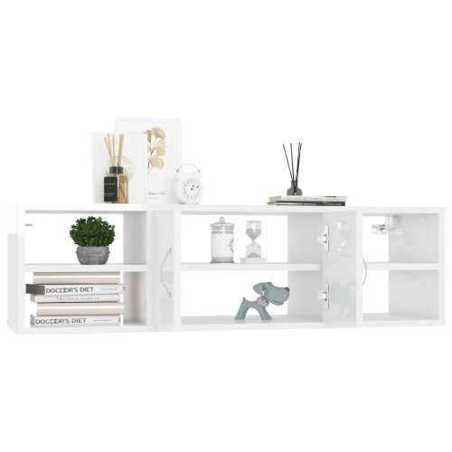 Zidna polica visoki sjaj bijela 102x30x29 cm konstruirano drvo - Visoko sjajno bijela 1 Cijena