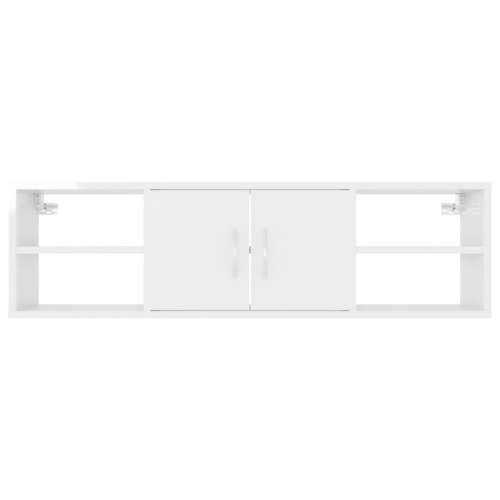 Zidna polica visoki sjaj bijela 102x30x29 cm konstruirano drvo - Visoko sjajno bijela 1 Cijena
