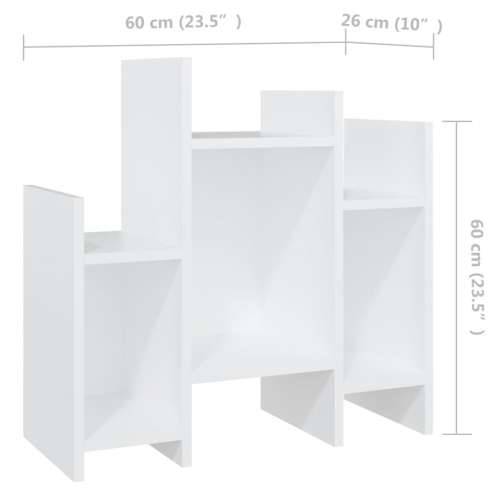 Bočni ormarić bijeli 60 x 26 x 60 cm od konstruiranog drva - Bijela 1 Cijena