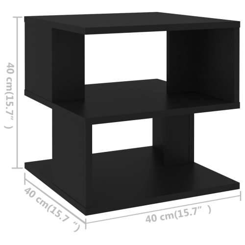 Bočni stolić crni 40 x 40 x 40 cm od iverice - Crna 1 Cijena
