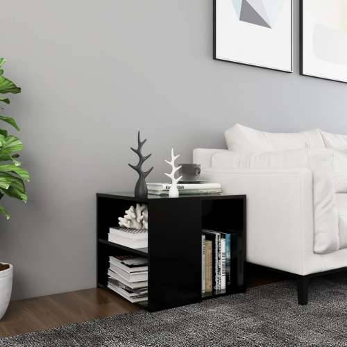 Bočni stolić crni 50 x 50 x 45 cm konstruirano drvo - Crna 1 Cijena