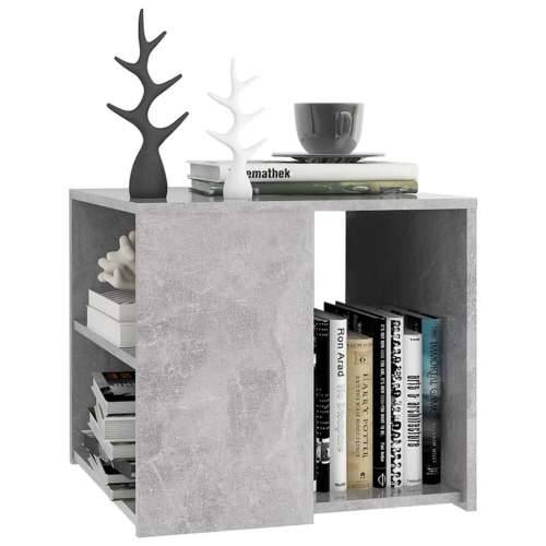 Bočni stolić siva boja betona 50 x 50 x 45 cm konstruirano drvo - Beton siva 1 Cijena
