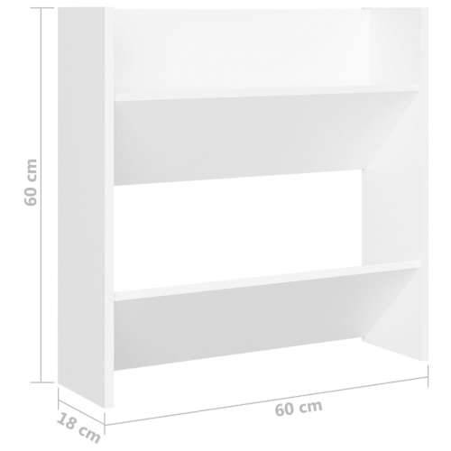 Zidni ormarići za cipele 4 kom bijeli 60 x 18 x 60 cm drveni - Bijela 4 60 cm 1 Cijena