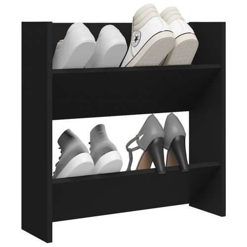 Zidni ormarić za cipele crni 60 x 18 x 60 cm konstruirano drvo - Crna 1 60 cm Cijena
