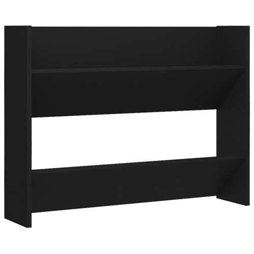 Zidni ormarić za cipele crni 80 x 18 x 60 cm konstruirano drvo - Crna 1 60 cm 80 cm Cijena