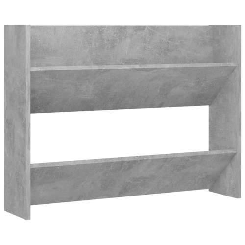 Zidni ormarić za cipele siva boja betona 80 x 18 x 60 cm drveni - Beton siva 1 60 cm 80 cm Cijena