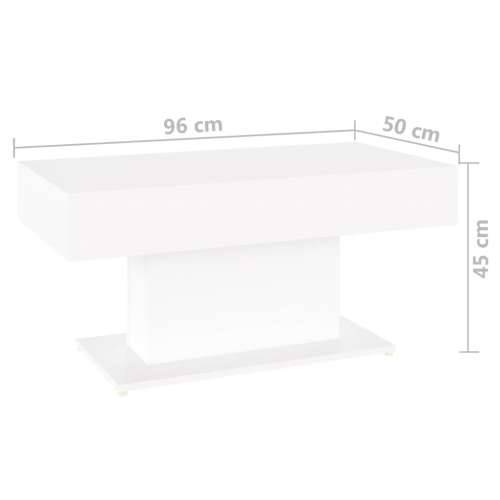 Stolić za kavu bijeli 96 x 50 x 45 cm od konstruiranog drva - Bijela 1 Cijena
