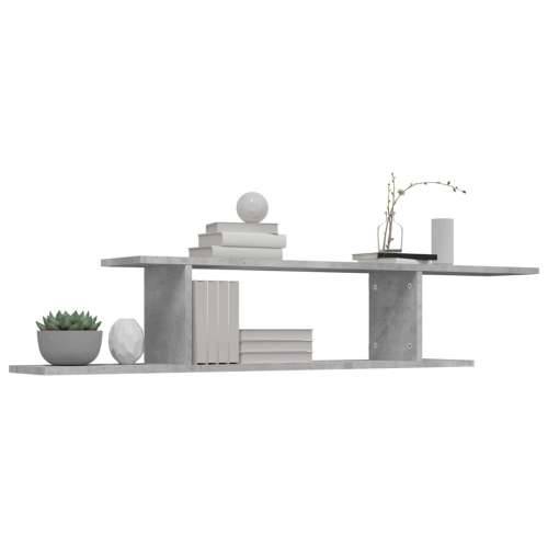 Zidna TV polica boja betona 125 x 18 x 23 cm konstruirano drvo - Beton siva 1 Cijena