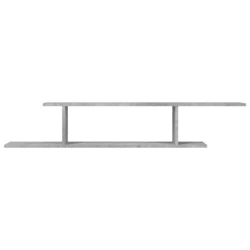 Zidna TV polica boja betona 125 x 18 x 23 cm konstruirano drvo - Beton siva 1 Cijena