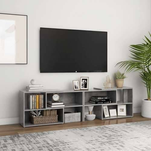 TV ormarić boja betona 149 x 30 x 52 cm konstruirano drvo - Beton siva 1 149 cm Cijena