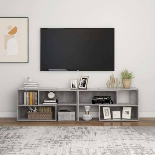 TV ormarić boja betona 149 x 30 x 52 cm konstruirano drvo - Beton siva 1 149 cm Cijena
