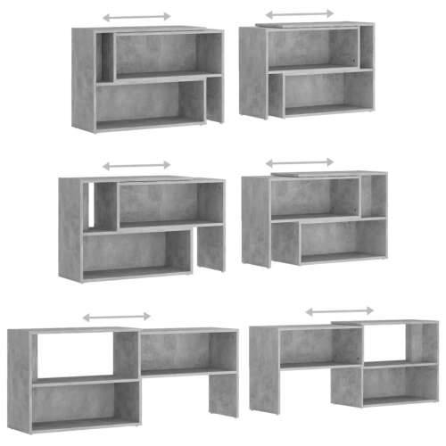 TV ormarić boja betona 149 x 30 x 52 cm konstruirano drvo - Beton siva 1 149 cm Cijena