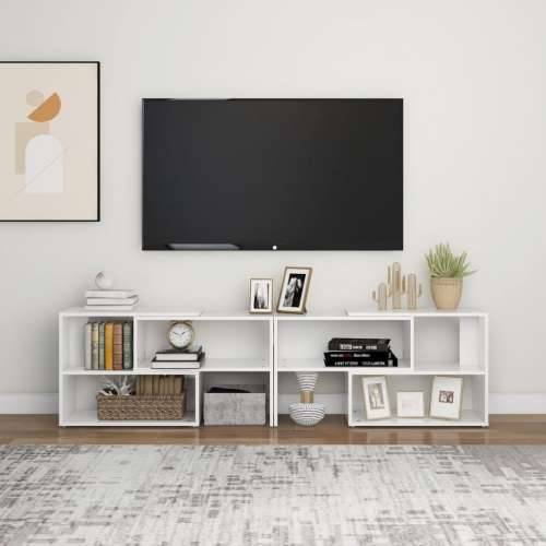 TV ormarić sjajni bijeli 149 x 30 x 52 cm konstruirano drvo - Visoko sjajno bijela 1 149 cm Cijena