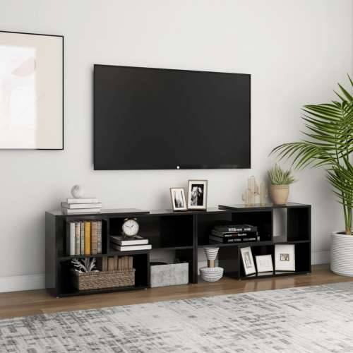 TV ormarić visoki sjaj crni 149 x 30 x 52 cm konstruirano drvo - visoko sjajno crna 1 149 cm Cijena