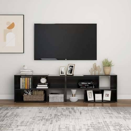 TV ormarić visoki sjaj crni 149 x 30 x 52 cm konstruirano drvo - visoko sjajno crna 1 149 cm Cijena