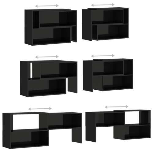 TV ormarić visoki sjaj crni 149 x 30 x 52 cm konstruirano drvo - visoko sjajno crna 1 149 cm Cijena