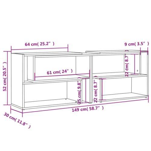 TV ormarić visoki sjaj crni 149 x 30 x 52 cm konstruirano drvo - visoko sjajno crna 1 149 cm Cijena