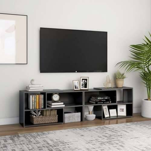 TV ormarić visoki sjaj sivi 149 x 30 x 52 cm konstruirano drvo - visoko sjajno siva 1 149 cm Cijena