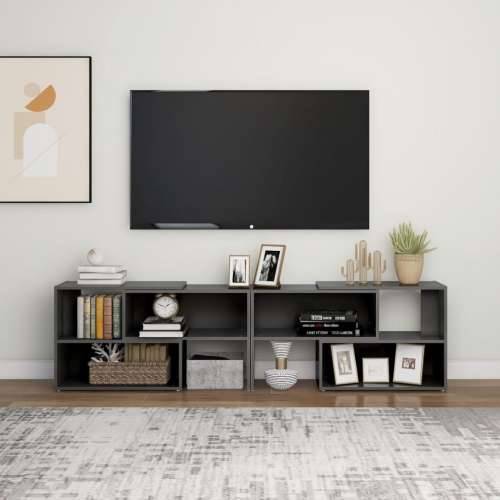 TV ormarić visoki sjaj sivi 149 x 30 x 52 cm konstruirano drvo - visoko sjajno siva 1 149 cm Cijena