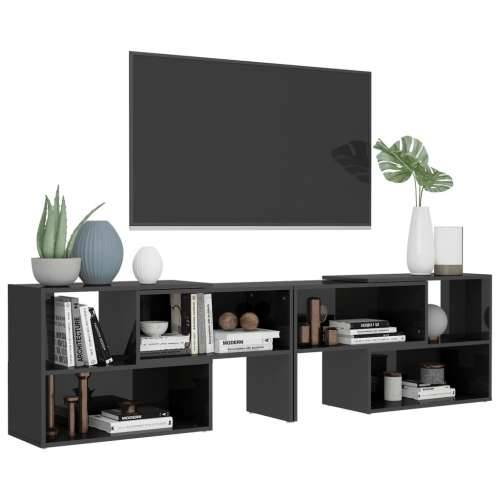 TV ormarić visoki sjaj sivi 149 x 30 x 52 cm konstruirano drvo - visoko sjajno siva 1 149 cm Cijena
