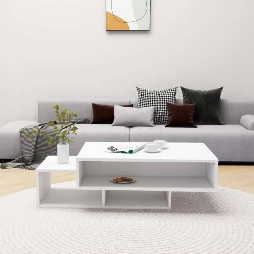 Stolić za kavu bijeli 105 x 55 x 32 cm od konstruiranog drva - Bijela 1 Cijena