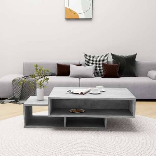 Stolić za kavu boja betona 105 x 55 x 32 cm konstruirano drvo - Beton siva 1 Cijena