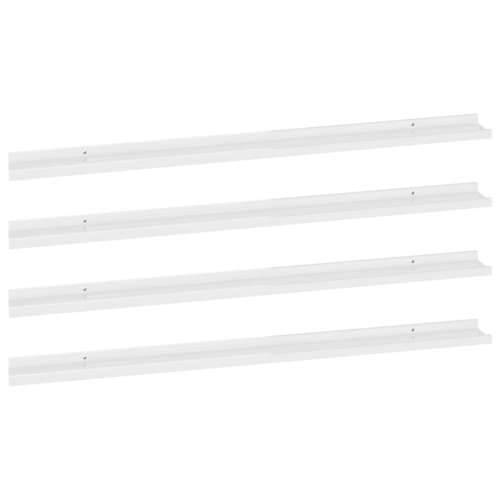 Zidne police 4 kom visoki sjaj bijele 115 x 9 x 3 cm - Visoko sjajno bijela 115 x 9 x 3 cm 4 1 Cijena