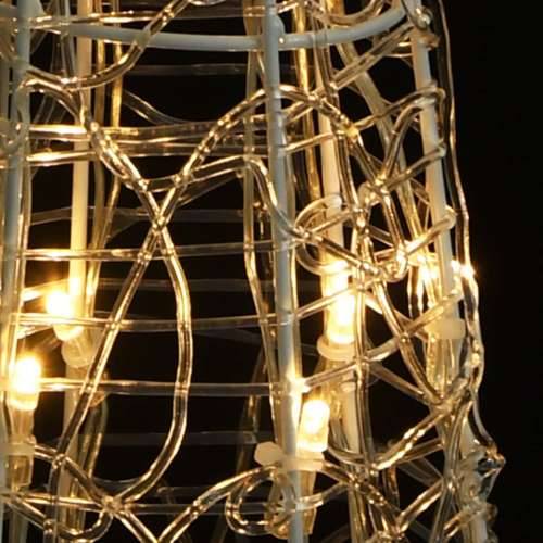 Akrilni ukrasni stožac s LED svjetlima topli bijeli 60 cm Cijena