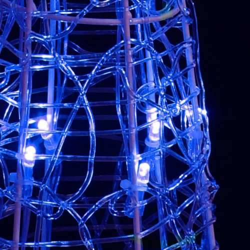 Akrilni ukrasni stožac s LED svjetlima plavi 120 cm Cijena