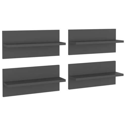 Zidne police 4 kom sive 40 x 11,5 x 18 cm od konstruiranog drva - Siva 4 1 Cijena