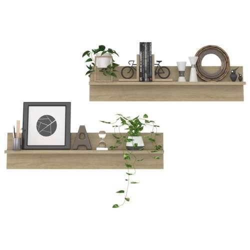 Zidne police 2 kom boja hrasta sonome 80x11,5x18 cm od iverice - sonoma hrast 2 1 Cijena