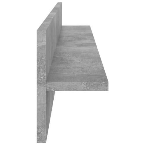 Zidne police 2 kom siva boja betona 80x11,5x18 cm od iverice - Beton siva 2 1 Cijena