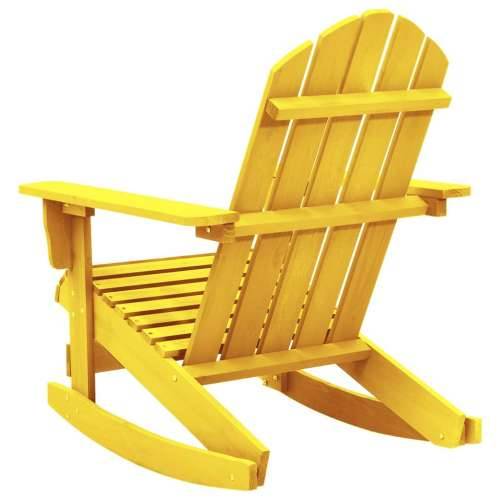 Vrtna stolica za ljuljanje Adirondack od masivne jelovine žuta Cijena