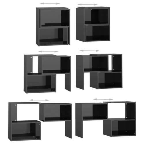 TV ormarić visoki sjaj crni 104 x 30 x 52 cm konstruirano drvo - visoko sjajno crna 1 104 cm Cijena