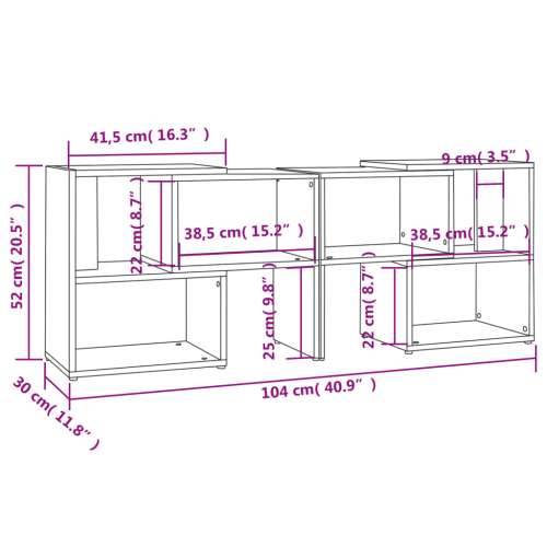 TV ormarić visoki sjaj crni 104 x 30 x 52 cm konstruirano drvo - visoko sjajno crna 1 104 cm Cijena