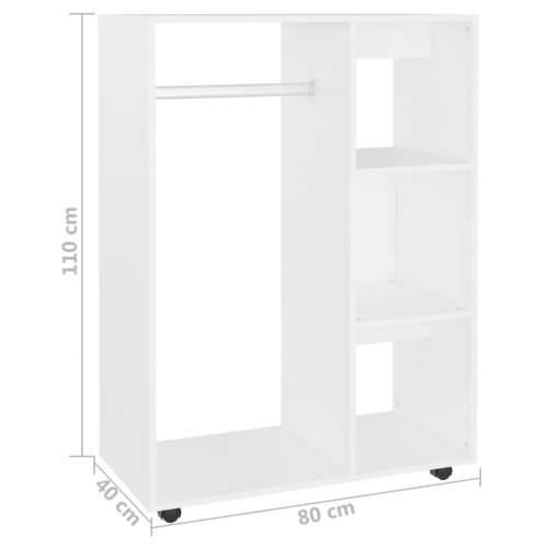 Ormar bijeli 80 x 40 x 110 cm od konstruiranog drva - Bijela 1 Cijena