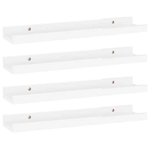 Zidne police 4 kom visoki sjaj bijele 40 x 9 x 3 cm - Visoko sjajno bijela 40 x 9 x 3 cm 4 1 Cijena