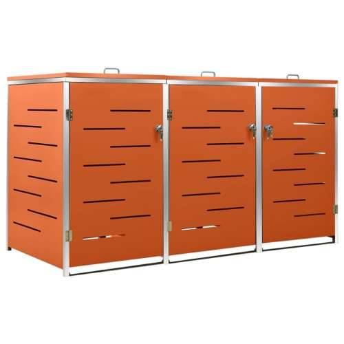 Spremište za tri kante za smeće 207 x 77,5 x 115 cm čelično Cijena