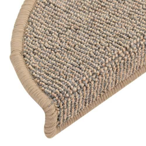Tepisi za stepenice 15 kom smeđi 56 x 17 x 3 cm - Smeđa 56 x 17 x 3 cm 15 Cijena