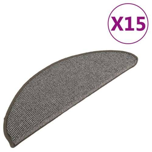 Tepisi za stepenice 15 kom sivi 65 x 21 x 4 cm - Siva 65 x 21 x 4 cm 15 Cijena
