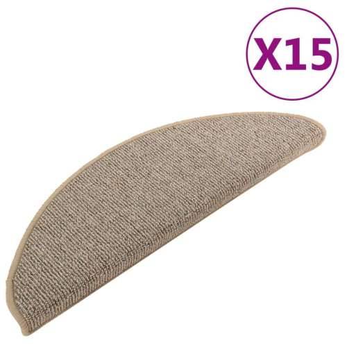Tepisi za stepenice 15 kom sivo-smeđi 65 x 21 x 4 cm - Siva i smeđa 65 x 21 x 4 cm 15 Cijena