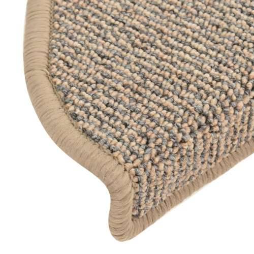 Tepisi za stepenice 15 kom sivo-smeđi 65 x 21 x 4 cm - Siva i smeđa 65 x 21 x 4 cm 15 Cijena