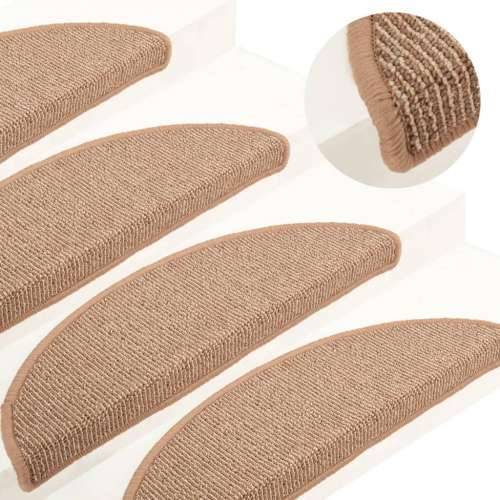 Tepisi za stepenice 15 kom svjetlosmeđi 65 x 21 x 4 cm - Svjetlosmeđa 65 x 21 x 4 cm 15 Cijena