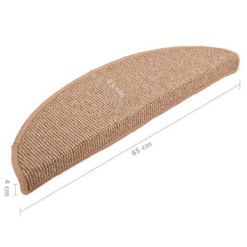 Tepisi za stepenice 15 kom svjetlosmeđi 65 x 21 x 4 cm - Svjetlosmeđa 65 x 21 x 4 cm 15 Cijena