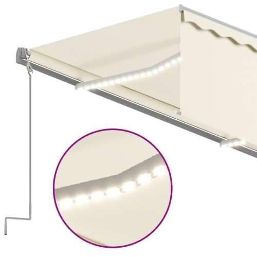 Automatska tenda s roletom i senzorom LED 3 x 2,5 m krem   - Krema 3 x 2.5 m 1 Cijena