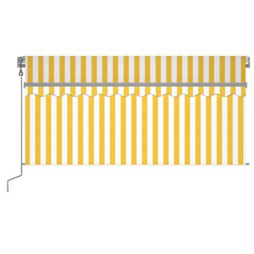Automatska tenda s roletom i senzorom LED 3 x 2,5 m žuto-bijela   - Žuta i bijela 3 x 2.5 m 1 Cijena