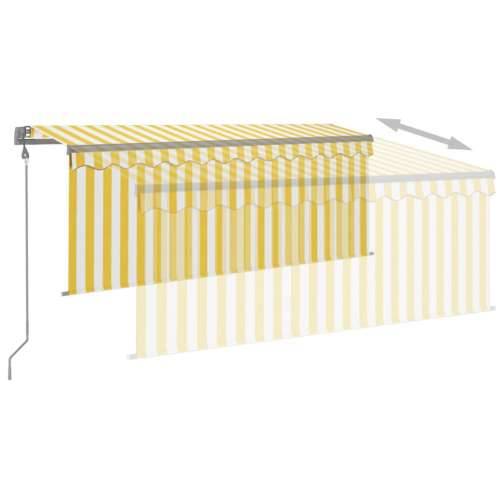 Automatska tenda s roletom i senzorom LED 3 x 2,5 m žuto-bijela   - Žuta i bijela 3 x 2.5 m 1 Cijena