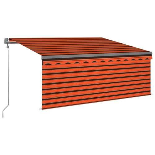 Automatska tenda roleta i senzor LED 3 x 2,5 m narančasto-smeđa   - Šareni 3 x 2.5 m 1 Cijena